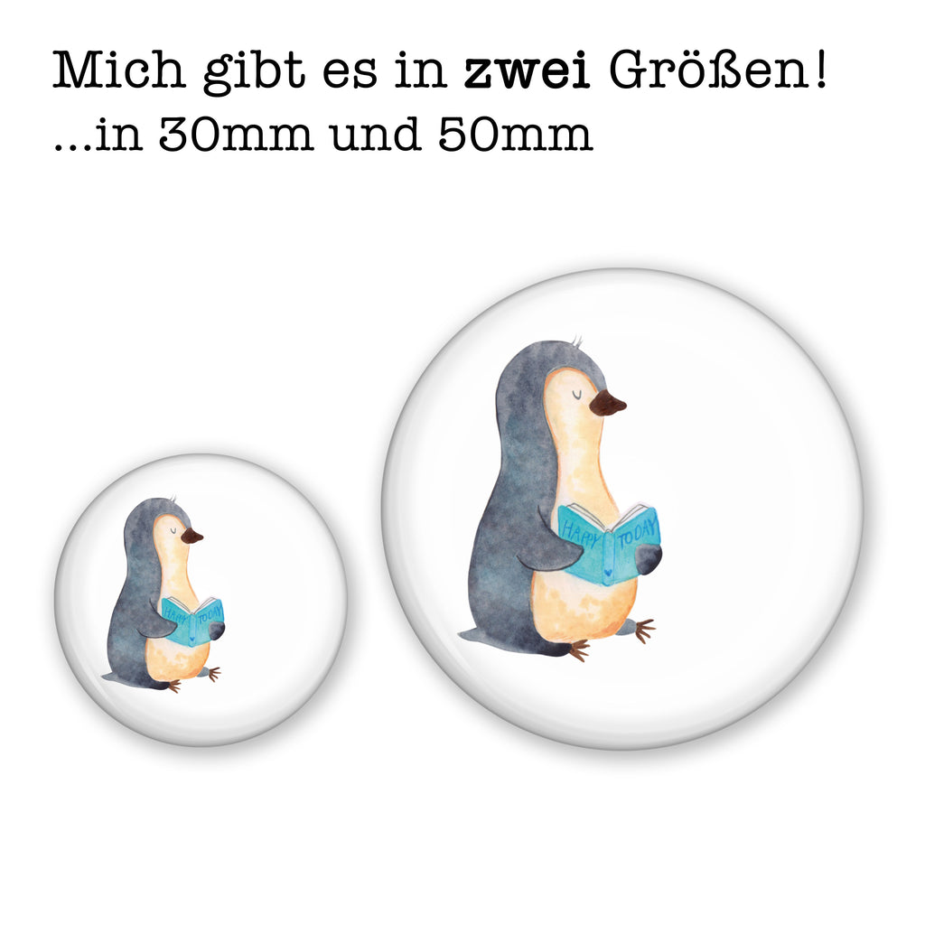 50mm Button Pinguin Buch 50mm Button, Button, Pin, Anstecknadel, Pinguin, Pinguine, Buch, Lesen, Bücherwurm, Nichtstun, Faulenzen, Ferien, Urlaub, Freizeit