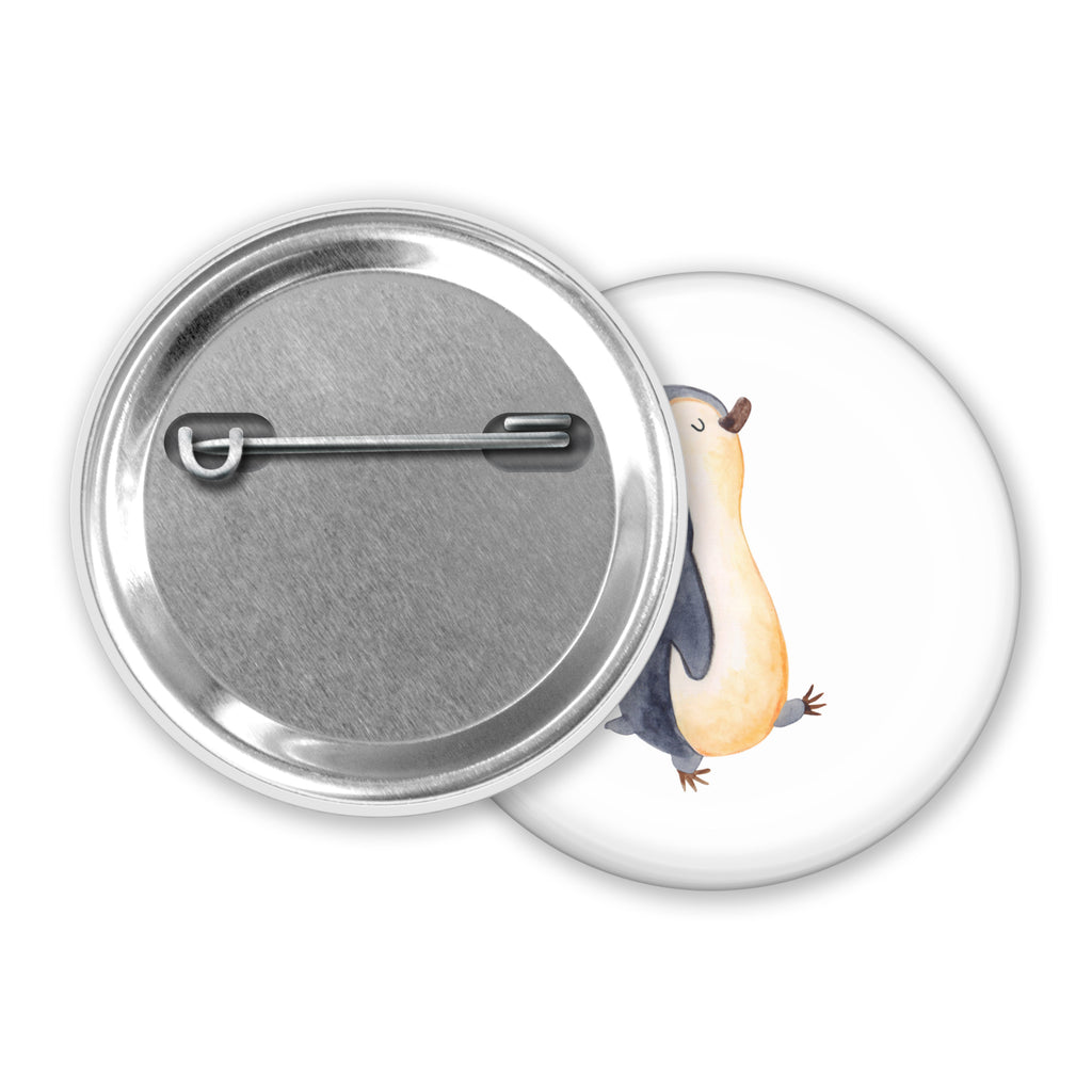 50mm Button Pinguin marschierend 50mm Button, Button, Pin, Anstecknadel, Pinguin, Pinguine, Frühaufsteher, Langschläfer, Bruder, Schwester, Familie