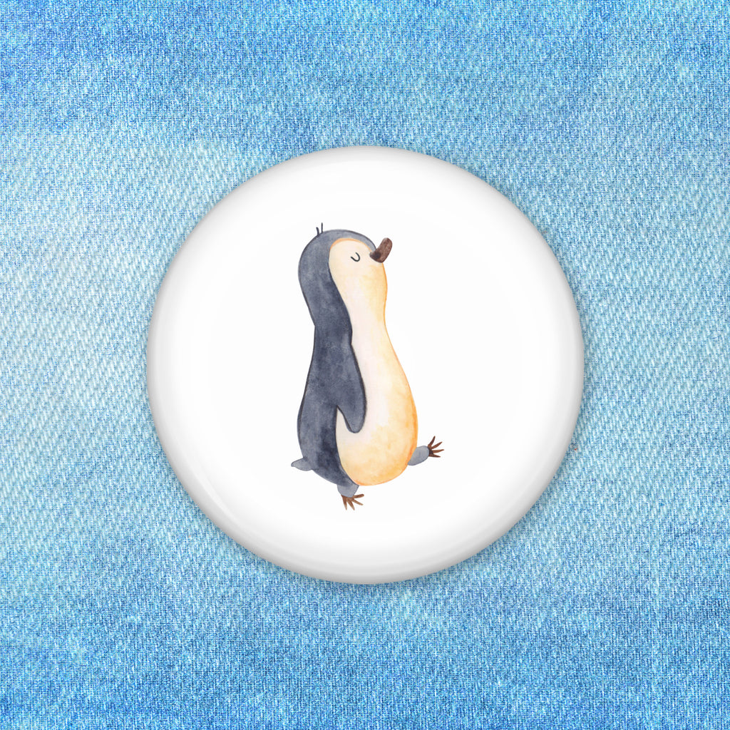 50mm Button Pinguin marschierend 50mm Button, Button, Pin, Anstecknadel, Pinguin, Pinguine, Frühaufsteher, Langschläfer, Bruder, Schwester, Familie