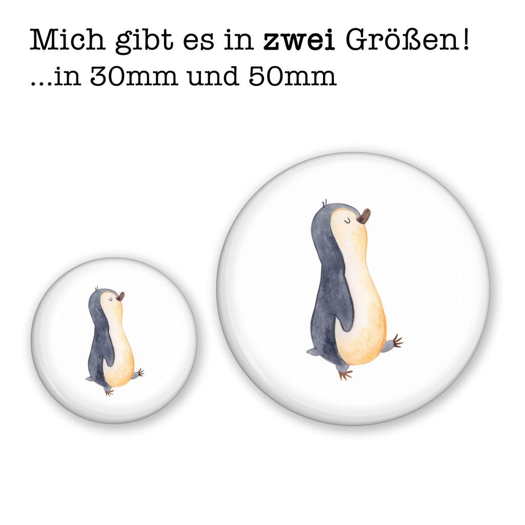 50mm Button Pinguin marschierend 50mm Button, Button, Pin, Anstecknadel, Pinguin, Pinguine, Frühaufsteher, Langschläfer, Bruder, Schwester, Familie