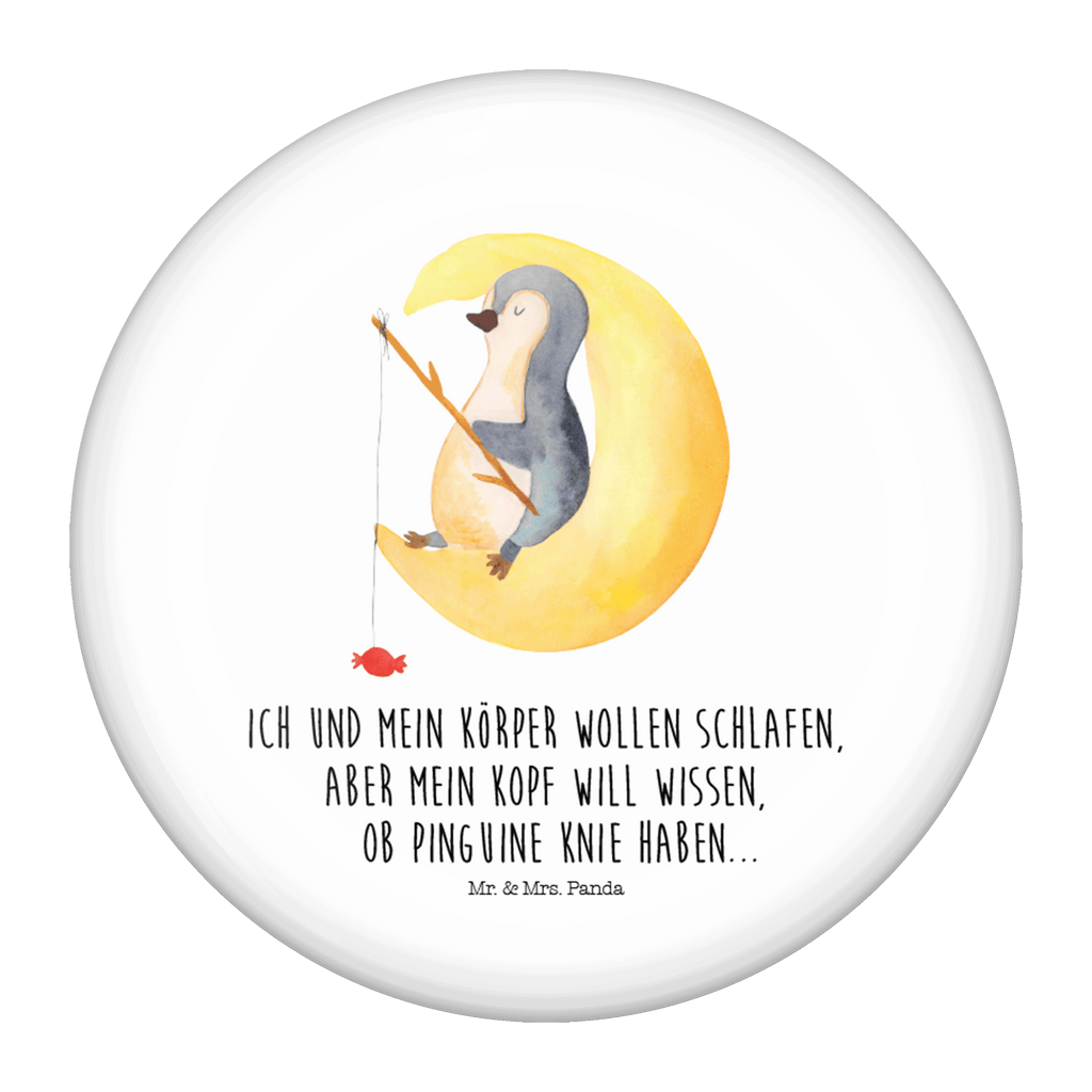 50mm Button Pinguin Mond 50mm Button, Button, Pin, Anstecknadel, Pinguin, Pinguine, Spruch, schlafen, Nachtruhe, Einschlafen, Schlafzimmer, Schlafstörungen, Gästezimmer