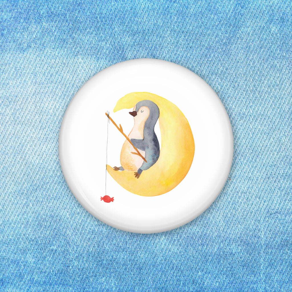 50mm Button Pinguin Mond 50mm Button, Button, Pin, Anstecknadel, Pinguin, Pinguine, Spruch, schlafen, Nachtruhe, Einschlafen, Schlafzimmer, Schlafstörungen, Gästezimmer