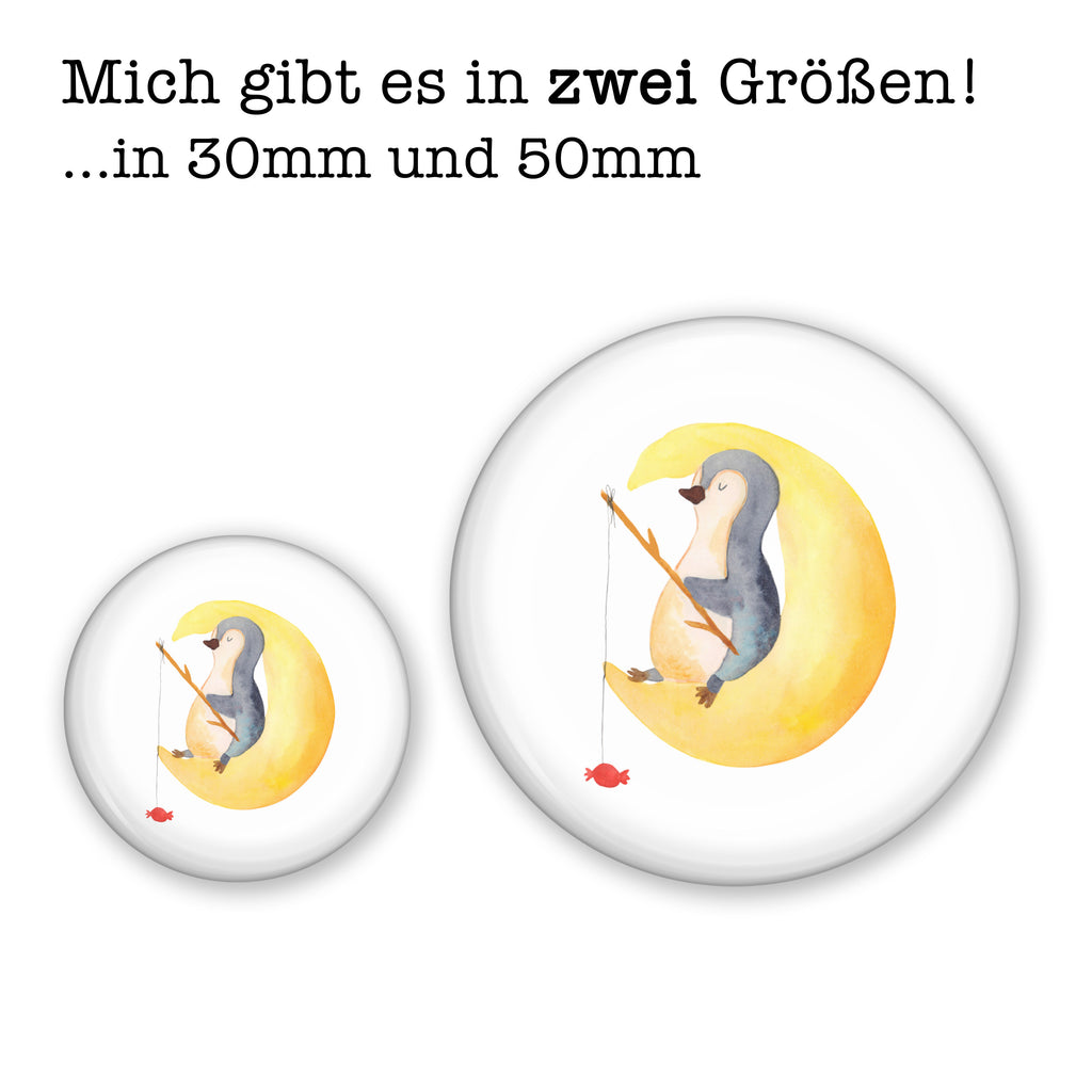 50mm Button Pinguin Mond 50mm Button, Button, Pin, Anstecknadel, Pinguin, Pinguine, Spruch, schlafen, Nachtruhe, Einschlafen, Schlafzimmer, Schlafstörungen, Gästezimmer
