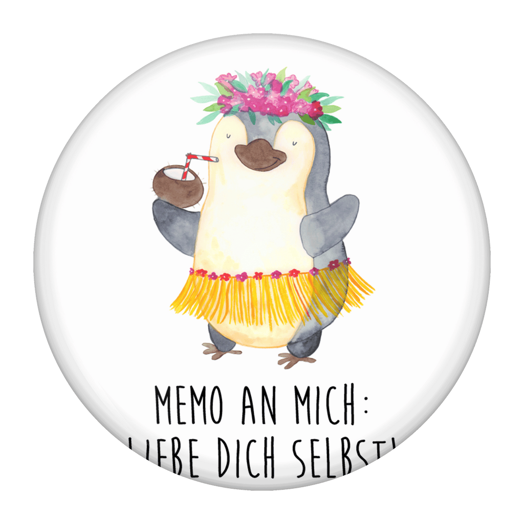 50mm Button Pinguin Kokosnuss 50mm Button, Button, Pin, Anstecknadel, Pinguin, Aloha, Hawaii, Urlaub, Kokosnuss, Pinguine