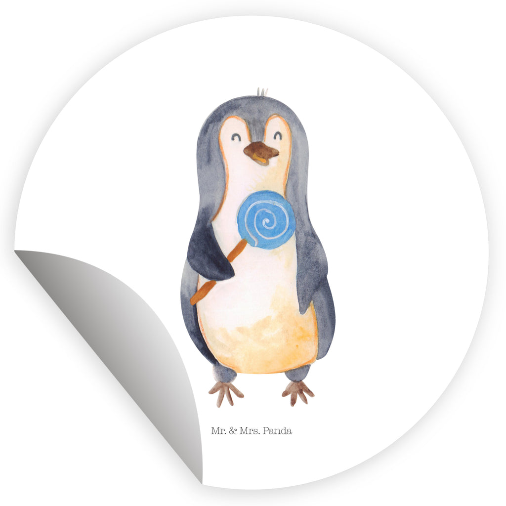 40mm Rund Aufkleber Pinguin Lolli Sticker, Aufkleber, Etikett, Pinguin, Pinguine, Lolli, Süßigkeiten, Blödsinn, Spruch, Rebell, Gauner, Ganove, Rabauke