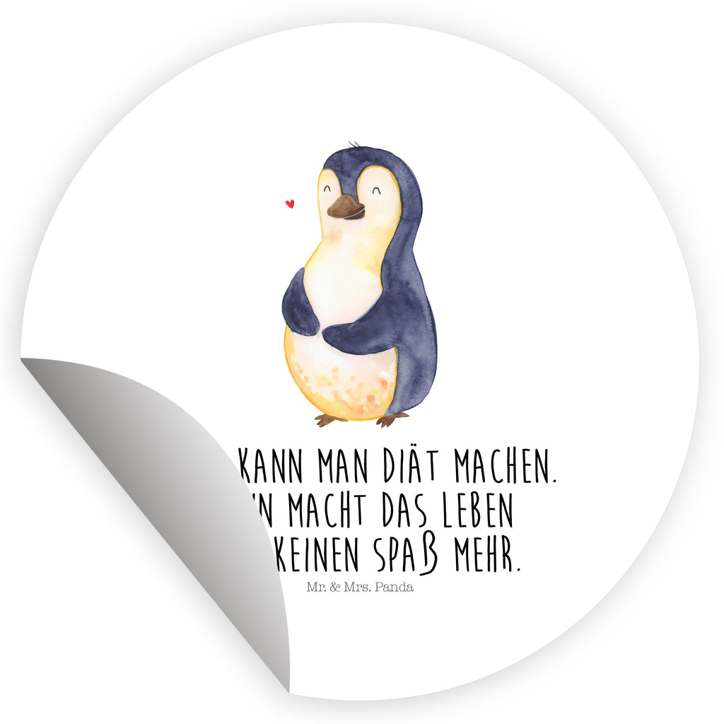 40mm Rund Aufkleber Pinguin Diät Sticker, Aufkleber, Etikett, Pinguin, Pinguine, Diät, Abnehmen, Abspecken, Gewicht, Motivation, Selbstliebe, Körperliebe, Selbstrespekt