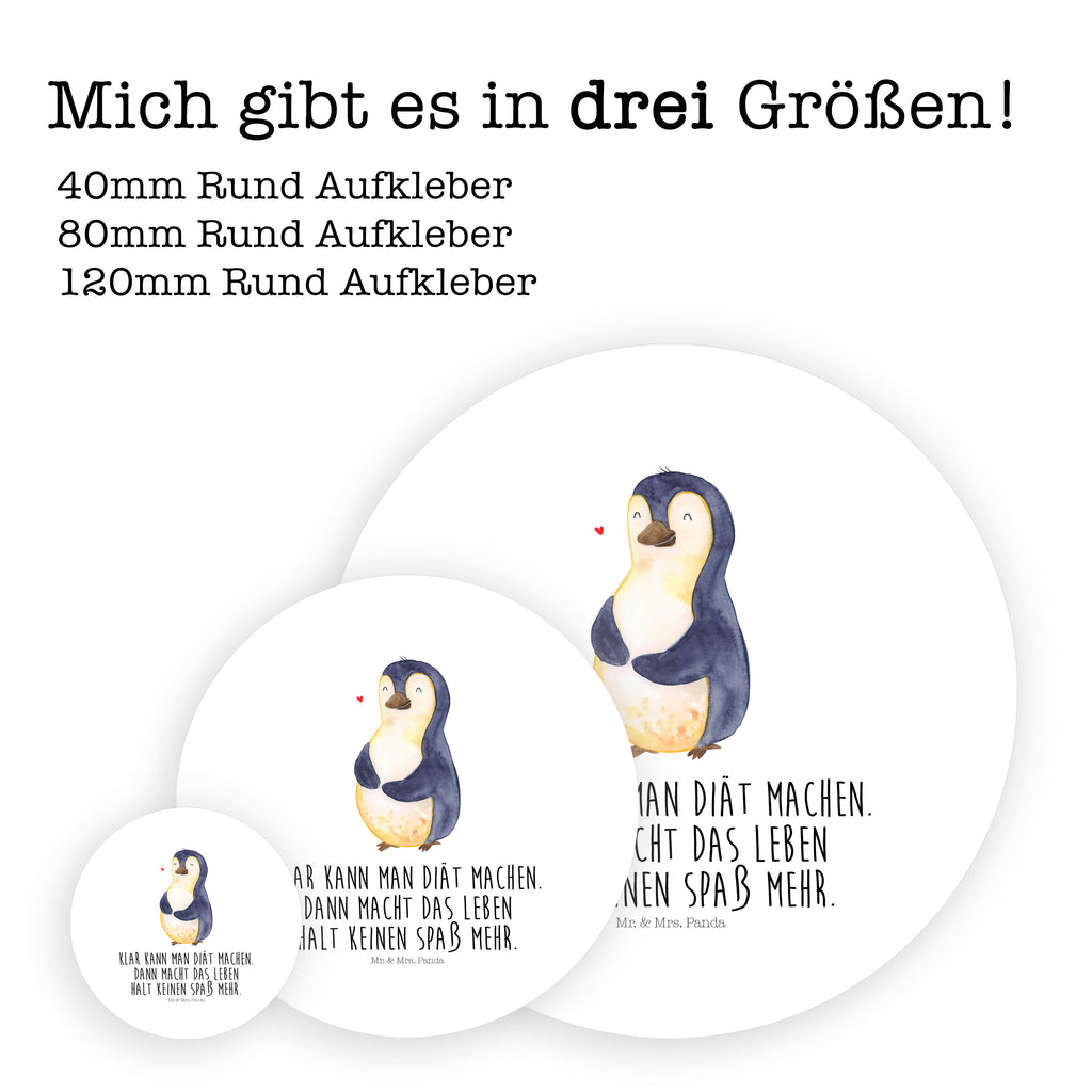 40mm Rund Aufkleber Pinguin Diät Sticker, Aufkleber, Etikett, Pinguin, Pinguine, Diät, Abnehmen, Abspecken, Gewicht, Motivation, Selbstliebe, Körperliebe, Selbstrespekt