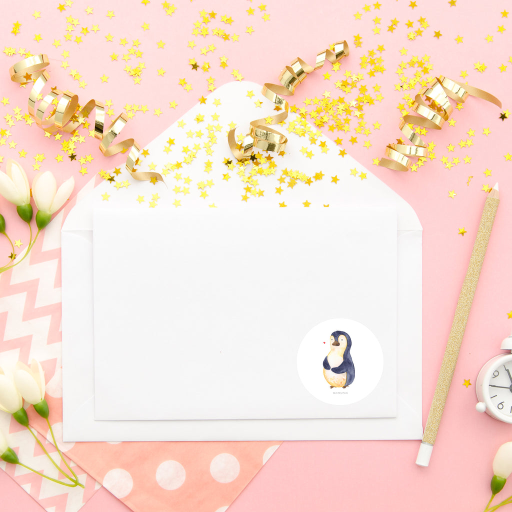 40mm Rund Aufkleber Pinguin Diät Sticker, Aufkleber, Etikett, Pinguin, Pinguine, Diät, Abnehmen, Abspecken, Gewicht, Motivation, Selbstliebe, Körperliebe, Selbstrespekt