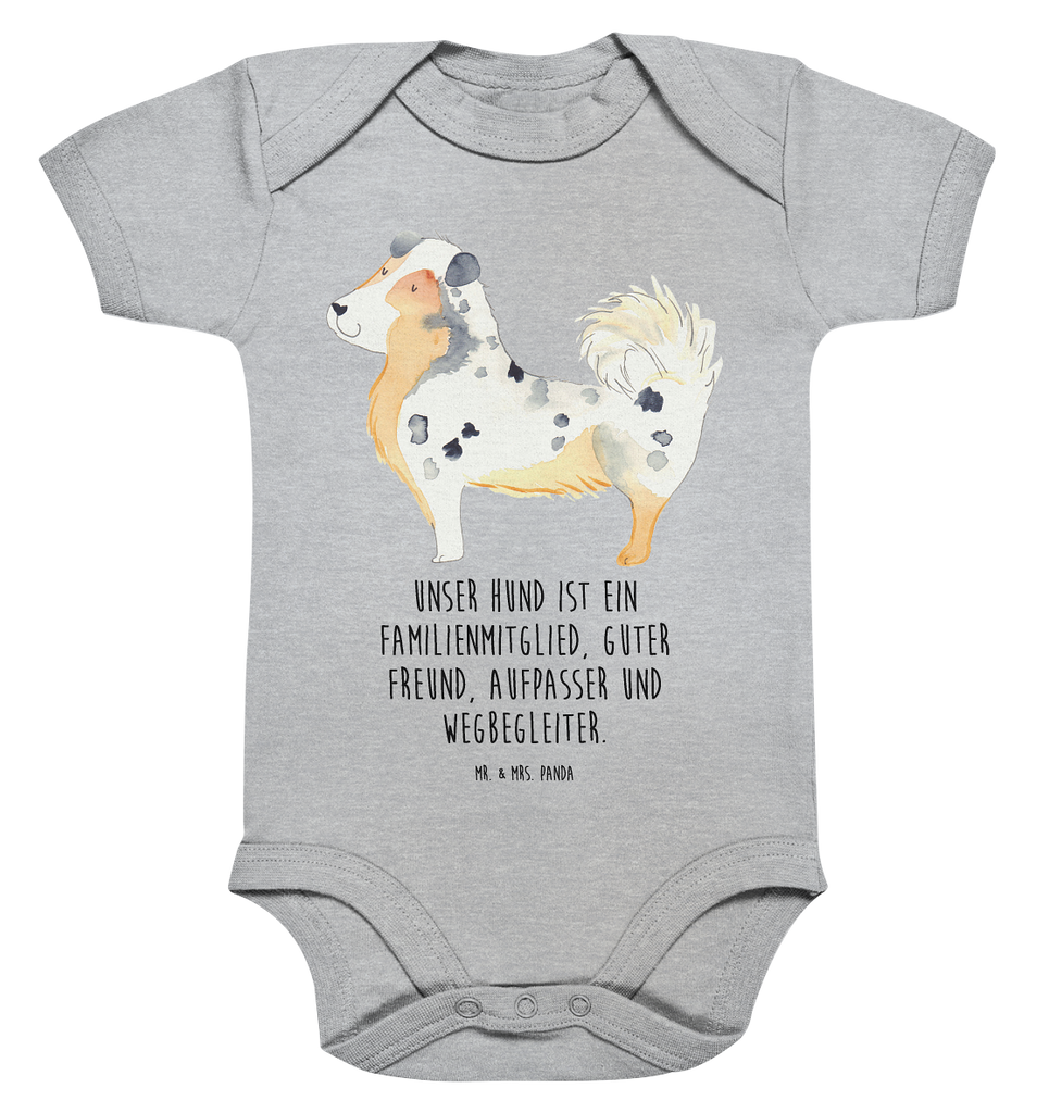 Organic Baby Body Australien Shepherd Babykleidung, Babystrampler, Strampler, Wickelbody, Baby Erstausstattung, Junge, Mädchen, Hund, Hundemotiv, Haustier, Hunderasse, Tierliebhaber, Hundebesitzer, Sprüche, Australien Shepherd, Shepherd, Hundeliebe, Familienhund, Spruch