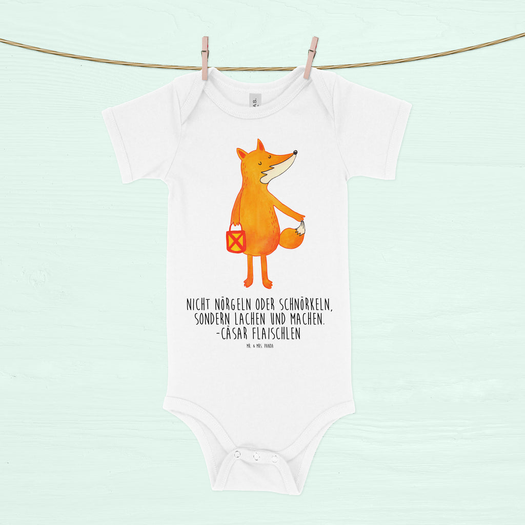 Organic Baby Body Fuchs Laterne Babykleidung, Babystrampler, Strampler, Wickelbody, Baby Erstausstattung, Junge, Mädchen, Fuchs, Füchse, Spruch trösten, Liebeskummer Spruch, Laterne, Sankt Martin, Laternenumzug, Aufmuntern, Cäsar Otto Hugo Flaischlen
