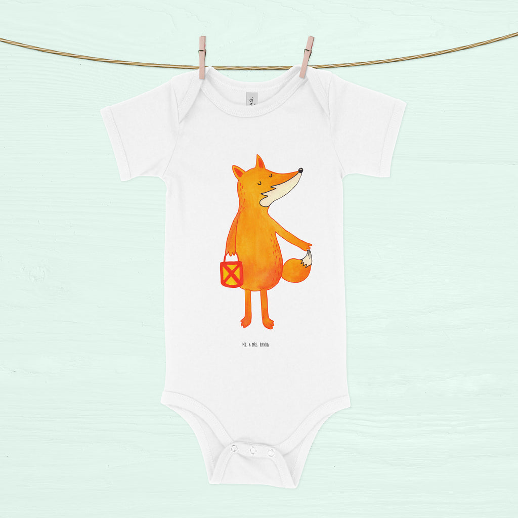 Organic Baby Body Fuchs Laterne Babykleidung, Babystrampler, Strampler, Wickelbody, Baby Erstausstattung, Junge, Mädchen, Fuchs, Füchse, Spruch trösten, Liebeskummer Spruch, Laterne, Sankt Martin, Laternenumzug, Aufmuntern, Cäsar Otto Hugo Flaischlen