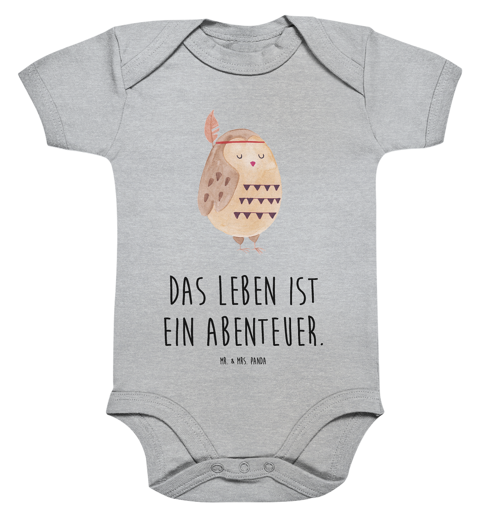 Organic Baby Body Eule Federschmuck Babykleidung, Babystrampler, Strampler, Wickelbody, Baby Erstausstattung, Junge, Mädchen, Eule, Eule Deko, Owl, Das Leben ist ein Abenteuer, Reisespruch, Federschmuck, Dekoration