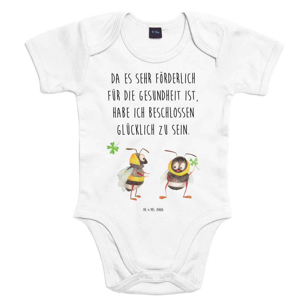 Organic Baby Body Hummeln mit Kleeblatt Babykleidung, Babystrampler, Strampler, Wickelbody, Baby Erstausstattung, Junge, Mädchen, Tiermotive, Gute Laune, lustige Sprüche, Tiere, Hummel, Biene, Spruch positiv, Biene Deko, Spruch schön, glücklich sein, glücklich werden, Spruch fröhlich