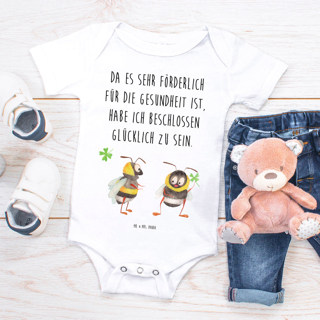 Organic Baby Body Hummeln mit Kleeblatt Babykleidung, Babystrampler, Strampler, Wickelbody, Baby Erstausstattung, Junge, Mädchen, Tiermotive, Gute Laune, lustige Sprüche, Tiere, Hummel, Biene, Spruch positiv, Biene Deko, Spruch schön, glücklich sein, glücklich werden, Spruch fröhlich