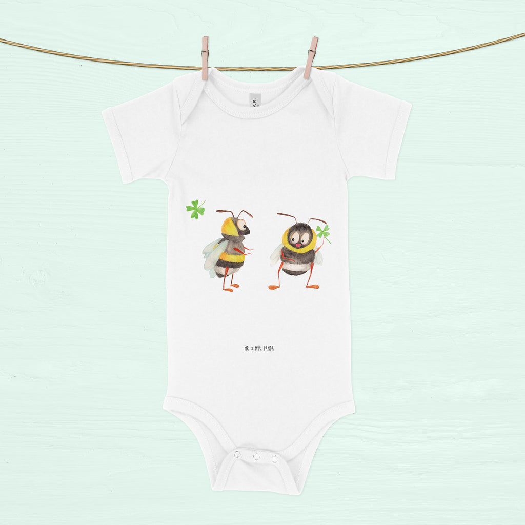 Organic Baby Body Hummeln mit Kleeblatt Babykleidung, Babystrampler, Strampler, Wickelbody, Baby Erstausstattung, Junge, Mädchen, Tiermotive, Gute Laune, lustige Sprüche, Tiere, Hummel, Biene, Spruch positiv, Biene Deko, Spruch schön, glücklich sein, glücklich werden, Spruch fröhlich