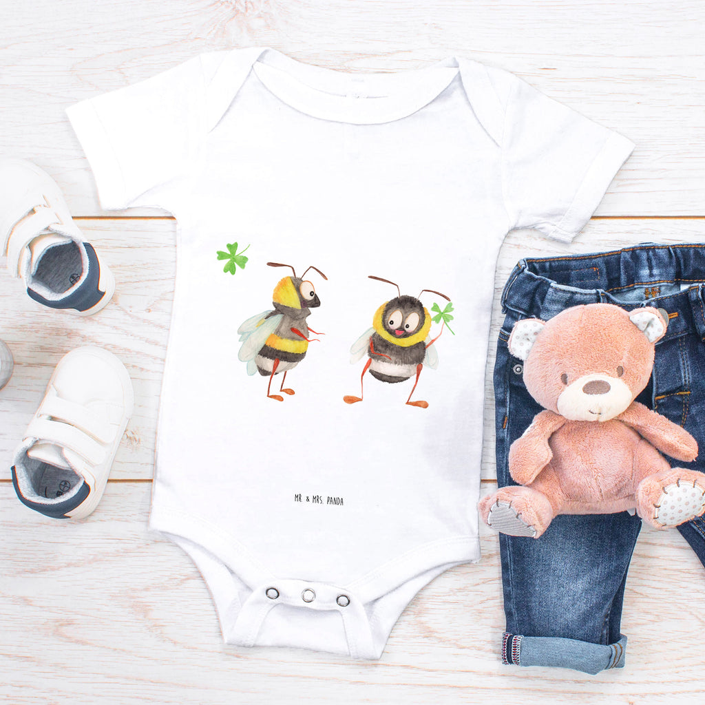 Organic Baby Body Hummeln mit Kleeblatt Babykleidung, Babystrampler, Strampler, Wickelbody, Baby Erstausstattung, Junge, Mädchen, Tiermotive, Gute Laune, lustige Sprüche, Tiere, Hummel, Biene, Spruch positiv, Biene Deko, Spruch schön, glücklich sein, glücklich werden, Spruch fröhlich