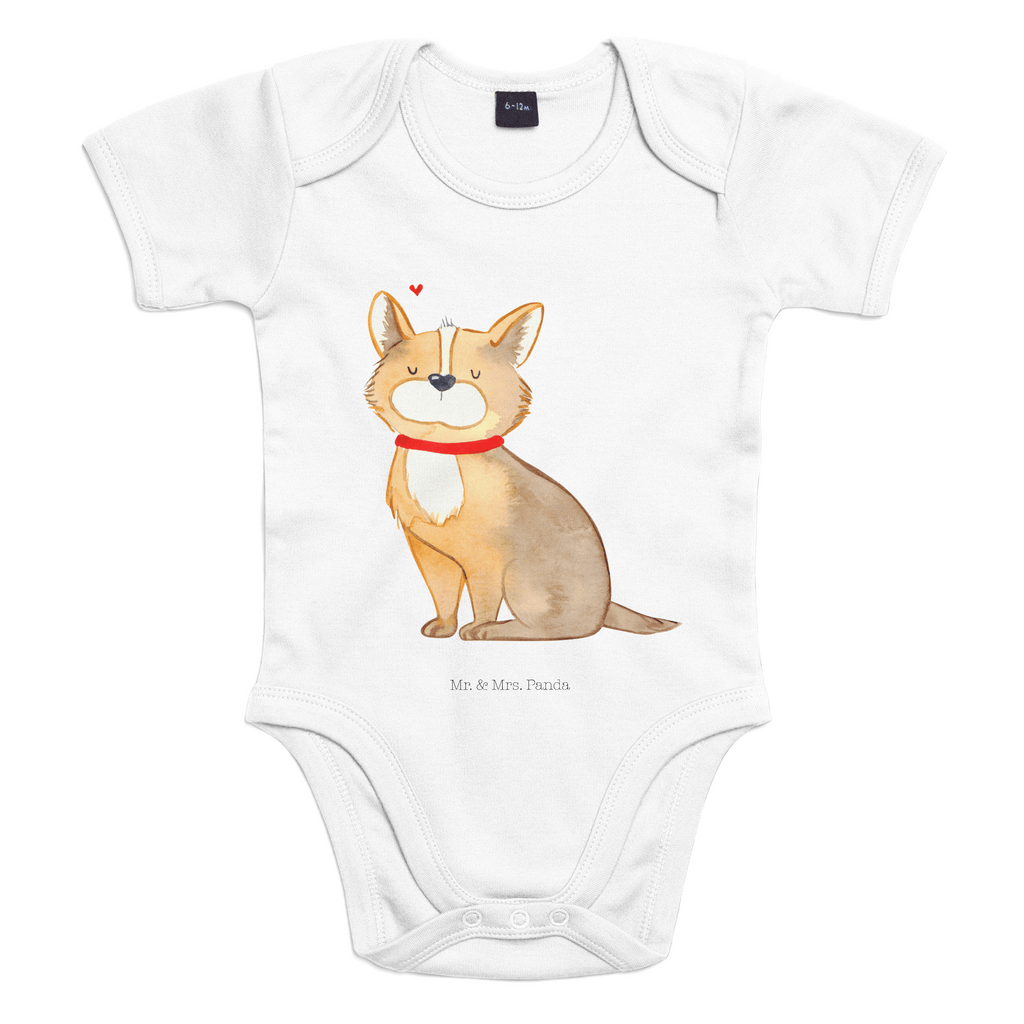 Organic Baby Body Hundeglück Babykleidung, Babystrampler, Strampler, Wickelbody, Baby Erstausstattung, Junge, Mädchen, Hund, Hundemotiv, Haustier, Hunderasse, Tierliebhaber, Hundebesitzer, Sprüche, Corgie, Hundeliebe, Spruch, Hundemama, Liebe