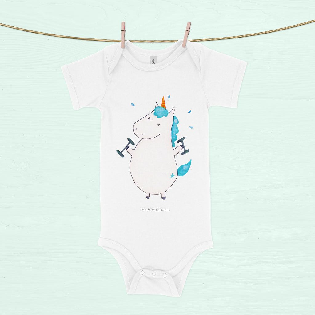 Organic Baby Body Einhorn Fitness Babykleidung, Babystrampler, Strampler, Wickelbody, Baby Erstausstattung, Junge, Mädchen, Einhorn, Einhörner, Einhorn Deko, Pegasus, Unicorn, Gym, Fitness, Fitnessstudio, Diät, Abnehmen, Sport, Pumpen, Geräte, Sixpack