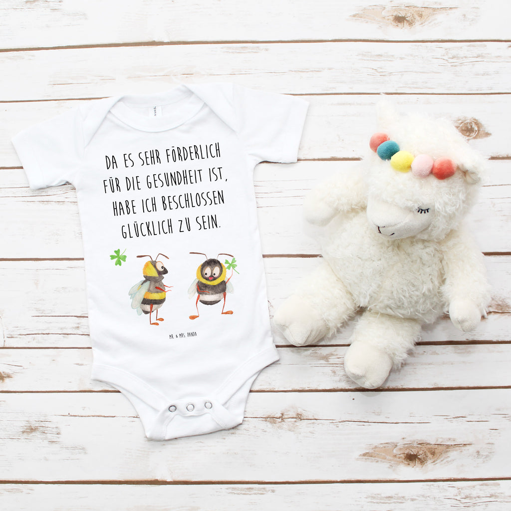Organic Baby Body Hummeln mit Kleeblatt Babykleidung, Babystrampler, Strampler, Wickelbody, Baby Erstausstattung, Junge, Mädchen, Tiermotive, Gute Laune, lustige Sprüche, Tiere, Hummel, Biene, Spruch positiv, Biene Deko, Spruch schön, glücklich sein, glücklich werden, Spruch fröhlich