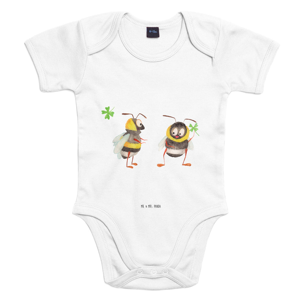 Organic Baby Body Hummeln mit Kleeblatt Babykleidung, Babystrampler, Strampler, Wickelbody, Baby Erstausstattung, Junge, Mädchen, Tiermotive, Gute Laune, lustige Sprüche, Tiere, Hummel, Biene, Spruch positiv, Biene Deko, Spruch schön, glücklich sein, glücklich werden, Spruch fröhlich