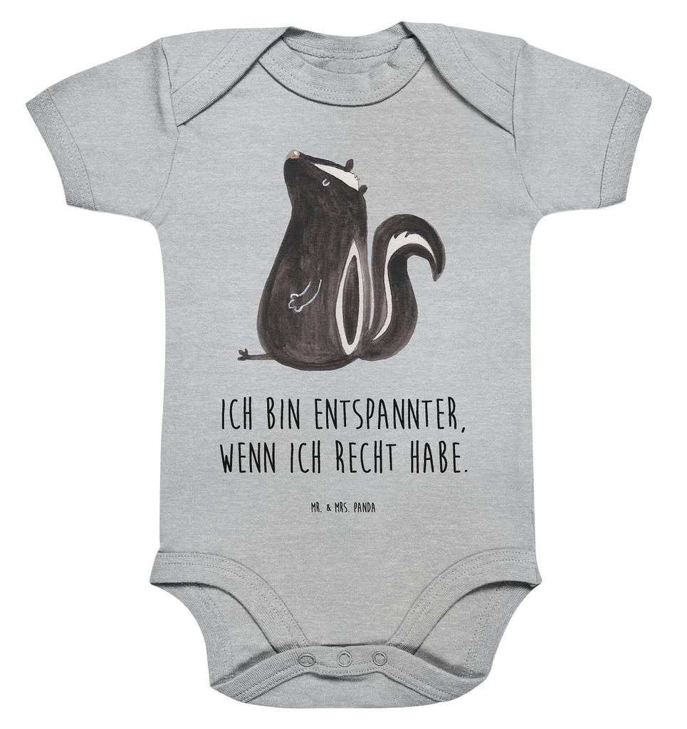 Organic Baby Body Stinktier sitzend Babykleidung, Babystrampler, Strampler, Wickelbody, Baby Erstausstattung, Junge, Mädchen, Stinktier, Skunk, Wildtier, Raubtier, Stinker, Stinki, Spruch, Büro, Recht, Besserwisser