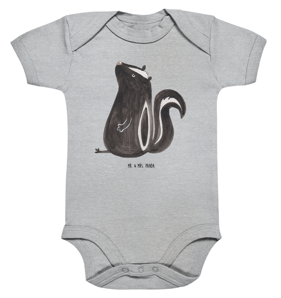 Organic Baby Body Stinktier sitzend Babykleidung, Babystrampler, Strampler, Wickelbody, Baby Erstausstattung, Junge, Mädchen, Stinktier, Skunk, Wildtier, Raubtier, Stinker, Stinki, Spruch, Büro, Recht, Besserwisser