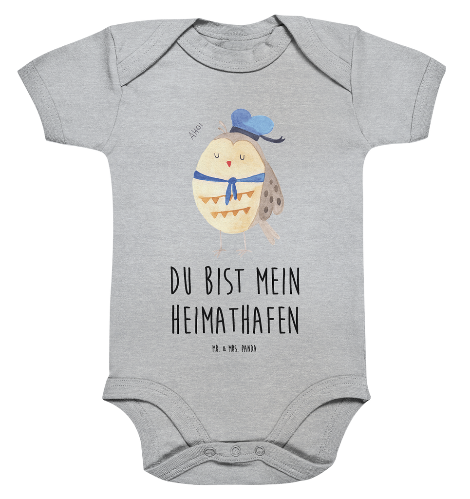 Organic Baby Body Eule Matrosen Babykleidung, Babystrampler, Strampler, Wickelbody, Baby Erstausstattung, Junge, Mädchen, Eule, Eule Spruch, Eule Deko, Owl, Wortspiel lustig, Matrose, Freundin, Ehe, Seefahrer, Heimathafen, Hochzeitstag Geschenk