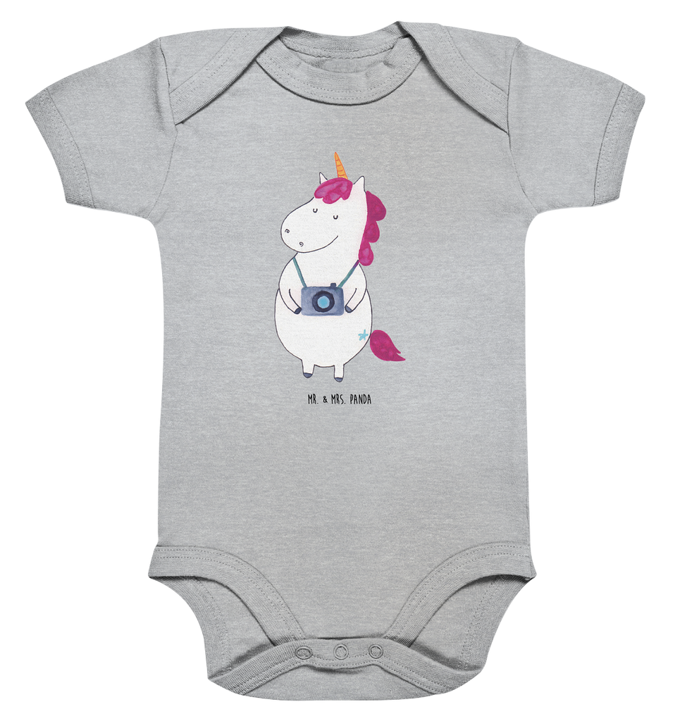 Organic Baby Body Einhorn Fotograf Babykleidung, Babystrampler, Strampler, Wickelbody, Baby Erstausstattung, Junge, Mädchen, Einhorn, Einhörner, Einhorn Deko, Pegasus, Unicorn, Fotograf, Fotografie, Kamera, Reisen, Weltreise, Weltenbummler, Urlaub, Tourist, Kurztrip, Reise, Städtereise
