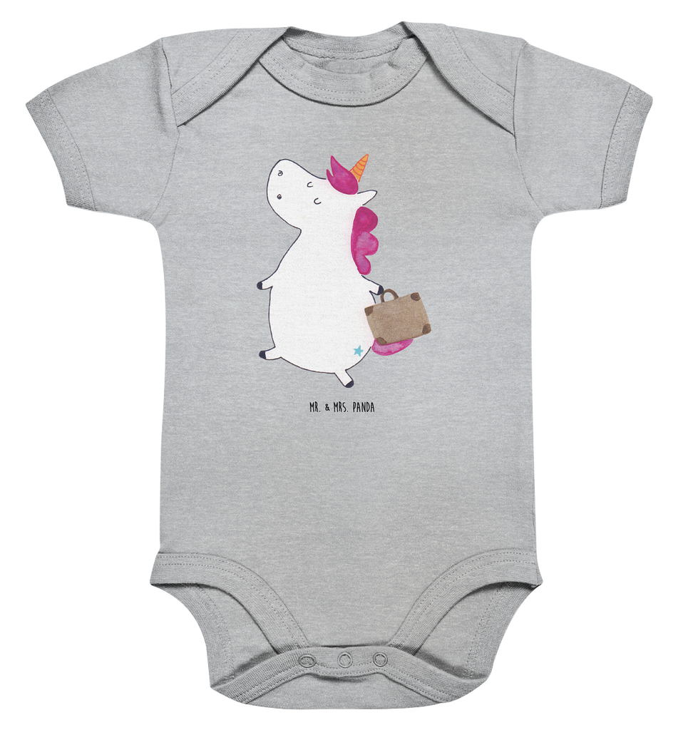 Organic Baby Body Einhorn Koffer Babykleidung, Babystrampler, Strampler, Wickelbody, Baby Erstausstattung, Junge, Mädchen, Einhorn, Einhörner, Einhorn Deko, Pegasus, Unicorn, unicorn, Koffer, Verreisen, Reise, Gepäck, Abenteuer, Erwachsen, Kind, albern, Spaß, lustig, witzig