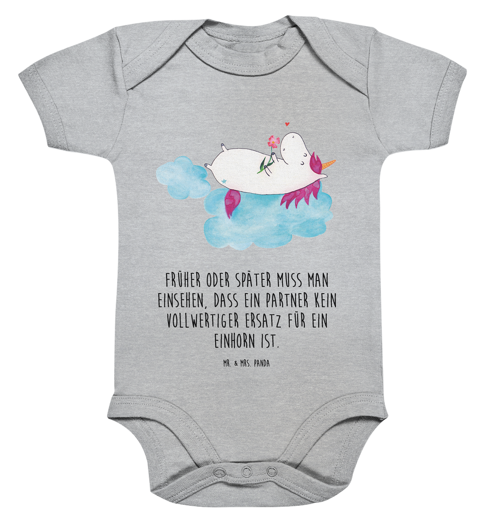 Organic Baby Body Einhorn verliebt auf Wolke Babykleidung, Babystrampler, Strampler, Wickelbody, Baby Erstausstattung, Junge, Mädchen, Einhorn, Einhörner, Einhorn Deko, Pegasus, Unicorn, verliebt, Liebe, Liebesbeweis, Freundin, Wolke