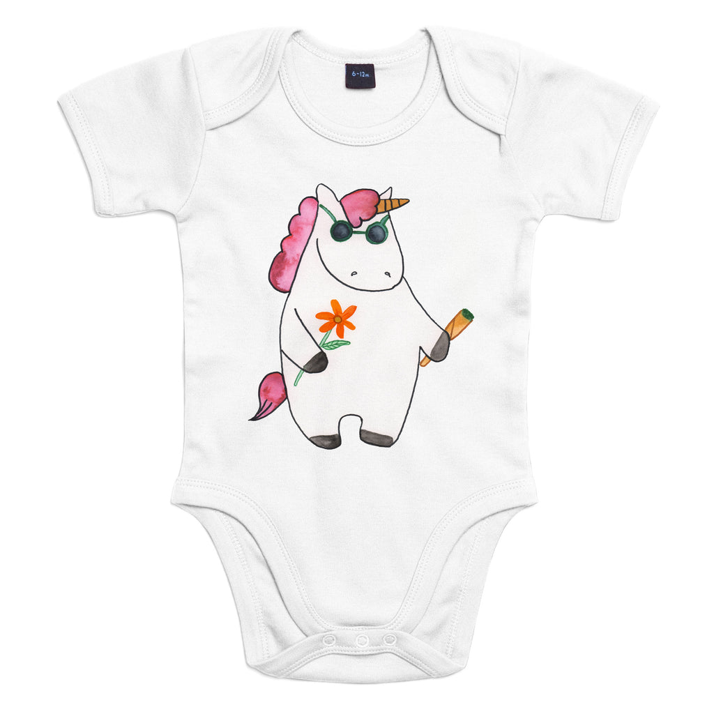 Organic Baby Body Einhorn Woodstock Babykleidung, Babystrampler, Strampler, Wickelbody, Baby Erstausstattung, Junge, Mädchen, Einhorn, Einhörner, Einhorn Deko, Pegasus, Unicorn, Kiffen, Joint, Zigarette, Alkohol, Party, Spaß. lustig, witzig, Woodstock