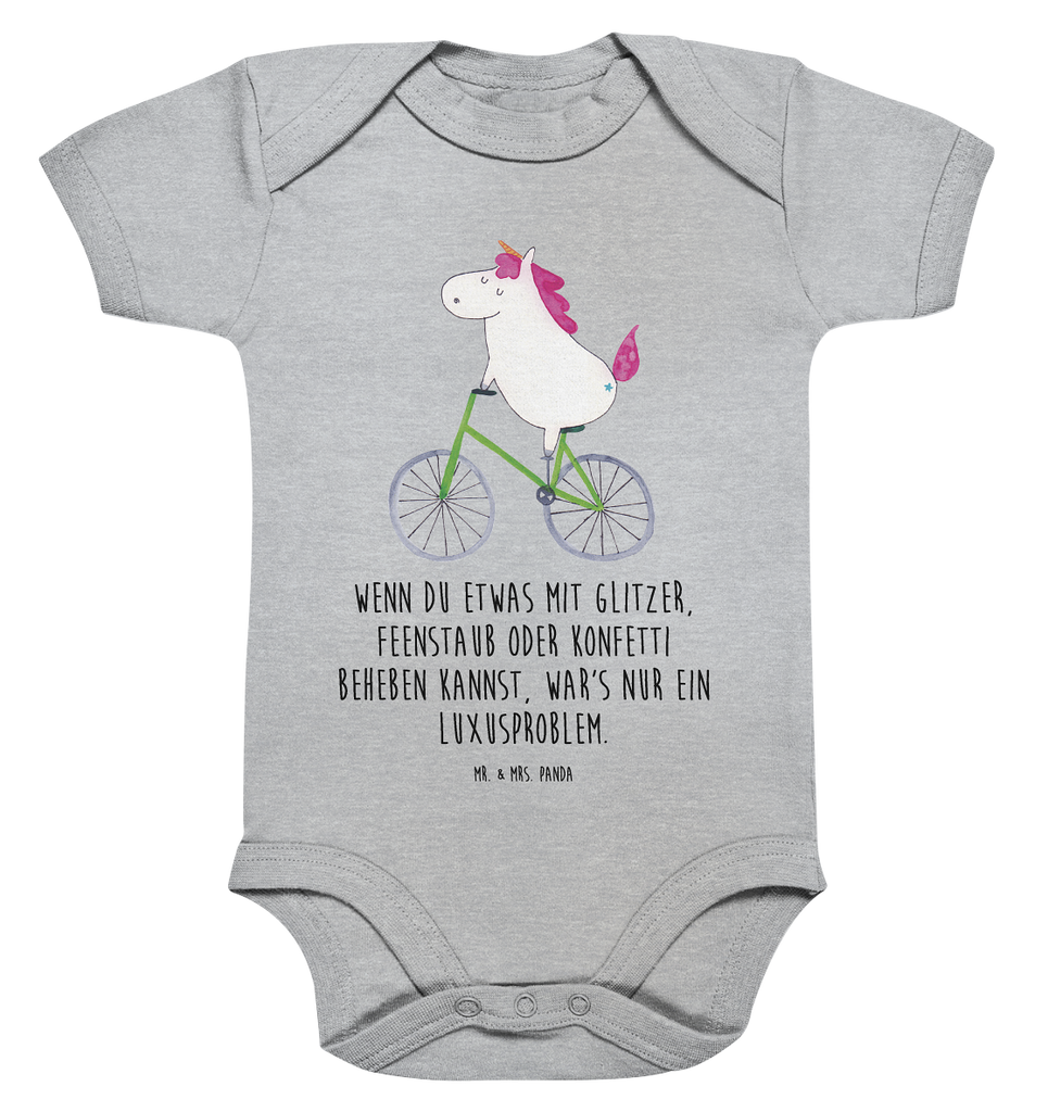 Organic Baby Body Einhorn Radfahrer Babykleidung, Babystrampler, Strampler, Wickelbody, Baby Erstausstattung, Junge, Mädchen, Einhorn, Einhörner, Einhorn Deko, Pegasus, Unicorn, Radfahren, Radfahrer, Rad, Bike, Feenstaub, Konfetti, Luxusproblem, Kummer, Liebeskummer