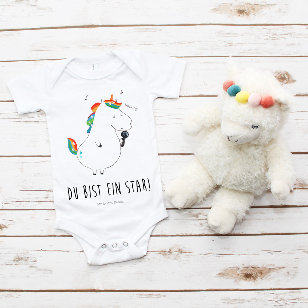Organic Baby Body Einhorn Sänger Einhörner, Unicorn, Einhorn, Glitzer, Konfetti, Party, Geburtstag, Feier, Fest, Disco, Sängerin, Sänger, Freundin,  Babykleidung, Babystrampler, Strampler, Wickelbody, Baby Erstausstattung, Baby-Body, Baby-Strampler, Baby-Kleidung, Kurzarm-Strampler, Baby-Overall, Baby-Romper  Einhorn, Einhörner, Einhorn Deko, Pegasus, Unicorn