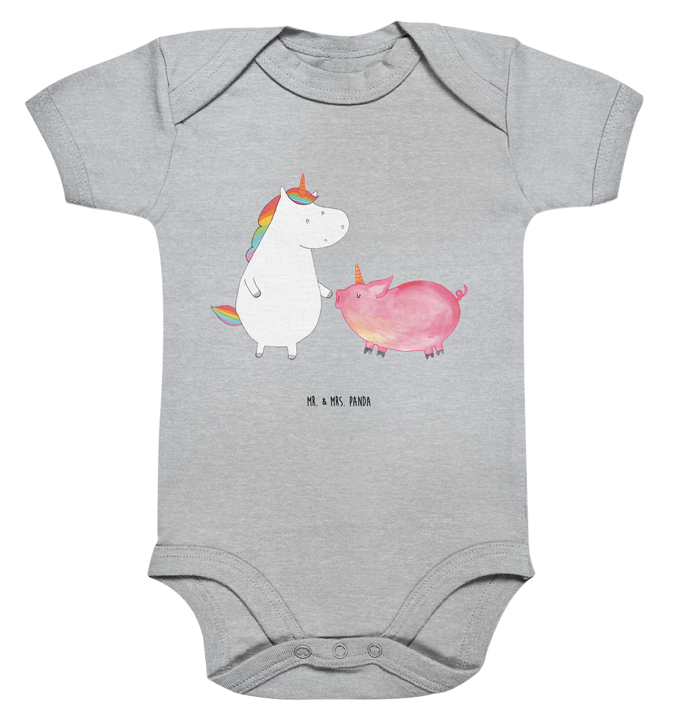 Organic Baby Body Einhorn + Schweinhorn Babykleidung, Babystrampler, Strampler, Wickelbody, Baby Erstausstattung, Junge, Mädchen, Einhorn, Einhörner, Einhorn Deko, Pegasus, Unicorn, Freundschaft, Schweinhorn, Schwein, Freundin, Schweinchen