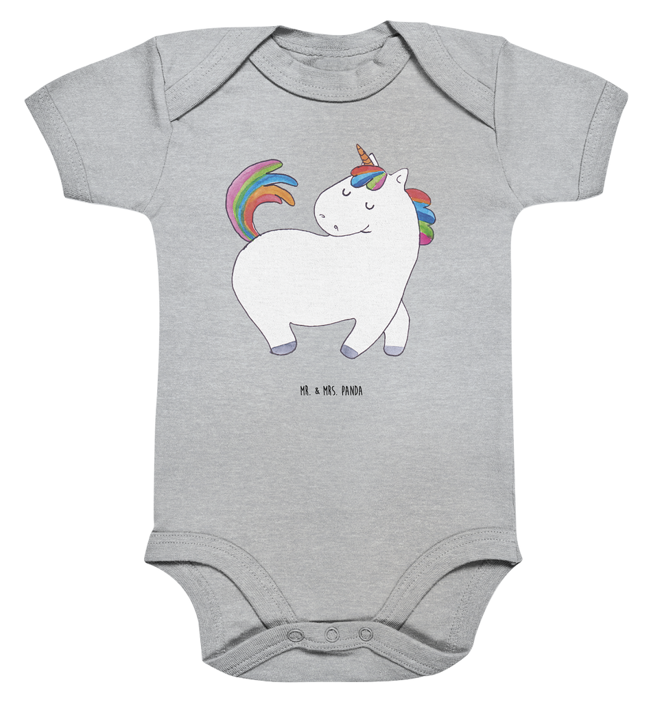 Organic Baby Body Einhorn stolzierend Babykleidung, Babystrampler, Strampler, Wickelbody, Baby Erstausstattung, Junge, Mädchen, Einhorn, Einhörner, Einhorn Deko, Pegasus, Unicorn, stolz, anders, bunt, Pferd, Reiter, Reiten, Freundin, Geschenk