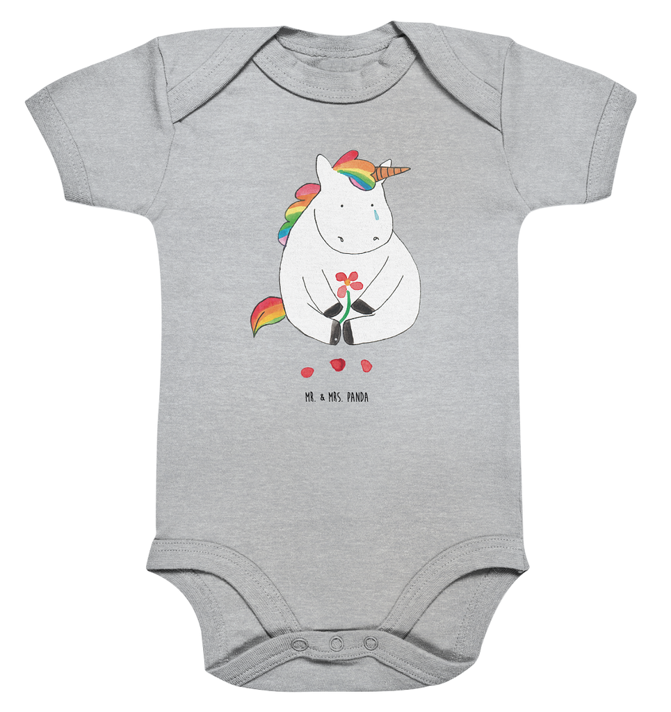 Organic Baby Body Einhorn Traurig Babykleidung, Babystrampler, Strampler, Wickelbody, Baby Erstausstattung, Junge, Mädchen, Einhorn, Einhörner, Einhorn Deko, Pegasus, Unicorn, Glitzer, Trösten. Freundschaft, Freunde, Liebe, Trauer, Grußkarte, Blume