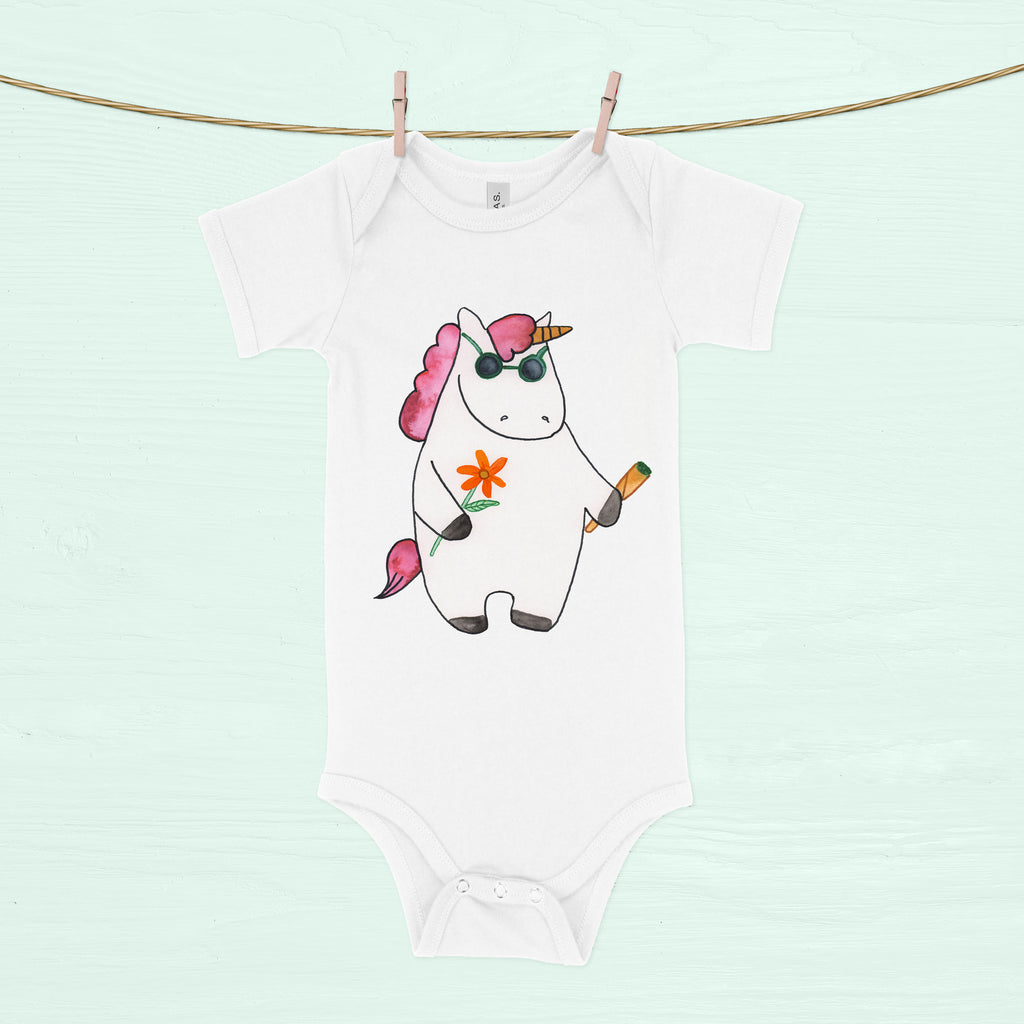 Organic Baby Body Einhorn Woodstock Babykleidung, Babystrampler, Strampler, Wickelbody, Baby Erstausstattung, Junge, Mädchen, Einhorn, Einhörner, Einhorn Deko, Pegasus, Unicorn, Kiffen, Joint, Zigarette, Alkohol, Party, Spaß. lustig, witzig, Woodstock