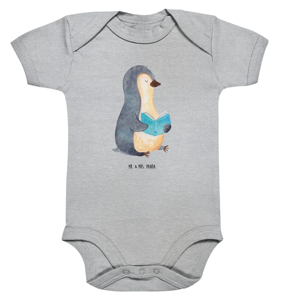 Organic Baby Body Pinguin Buch Babykleidung, Babystrampler, Strampler, Wickelbody, Baby Erstausstattung, Junge, Mädchen, Pinguin, Pinguine, Buch, Lesen, Bücherwurm, Nichtstun, Faulenzen, Ferien, Urlaub, Freizeit