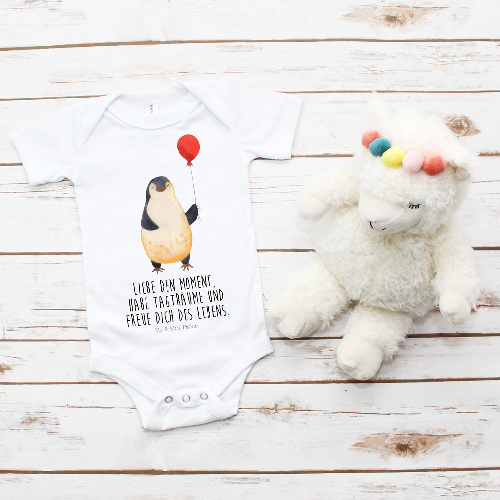 Organic Baby Body Pinguin Luftballon Babykleidung, Babystrampler, Strampler, Wickelbody, Baby Erstausstattung, Junge, Mädchen, Pinguin, Pinguine, Luftballon, Tagträume, Lebenslust, Geschenk Freundin, Geschenkidee, beste Freundin, Motivation, Neustart, neues Leben, Liebe, Glück