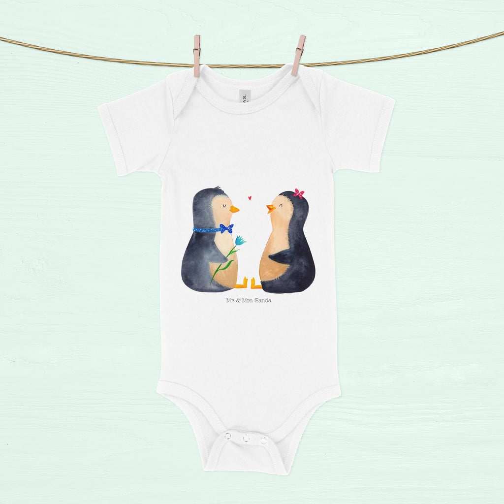 Organic Baby Body Pinguin Pärchen Babykleidung, Babystrampler, Strampler, Wickelbody, Baby Erstausstattung, Junge, Mädchen, Pinguin, Pinguine, Liebe, Liebespaar, Liebesbeweis, Liebesgeschenk, Verlobung, Jahrestag, Hochzeitstag, Hochzeit, Hochzeitsgeschenk, große Liebe, Traumpaar