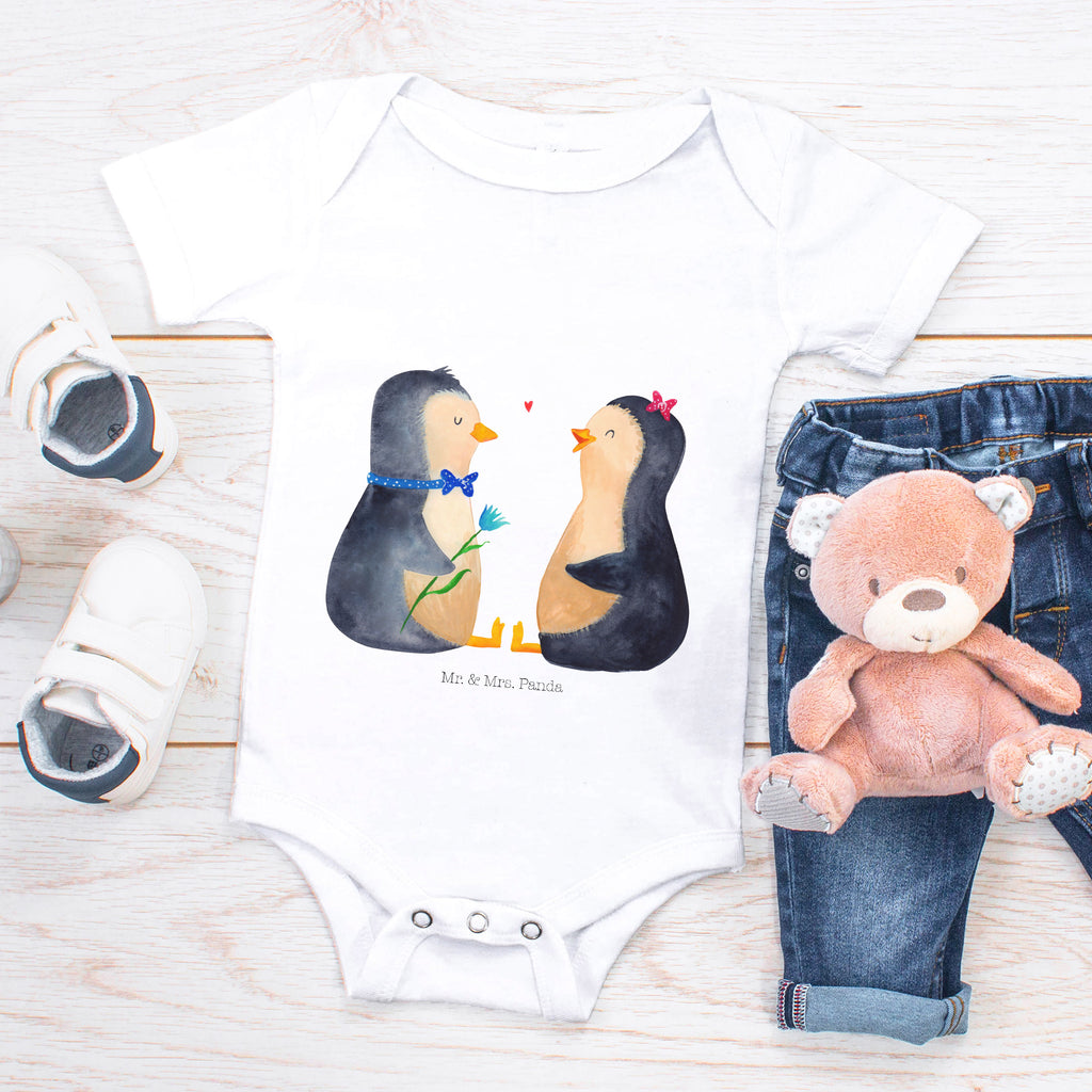 Organic Baby Body Pinguin Pärchen Babykleidung, Babystrampler, Strampler, Wickelbody, Baby Erstausstattung, Junge, Mädchen, Pinguin, Pinguine, Liebe, Liebespaar, Liebesbeweis, Liebesgeschenk, Verlobung, Jahrestag, Hochzeitstag, Hochzeit, Hochzeitsgeschenk, große Liebe, Traumpaar