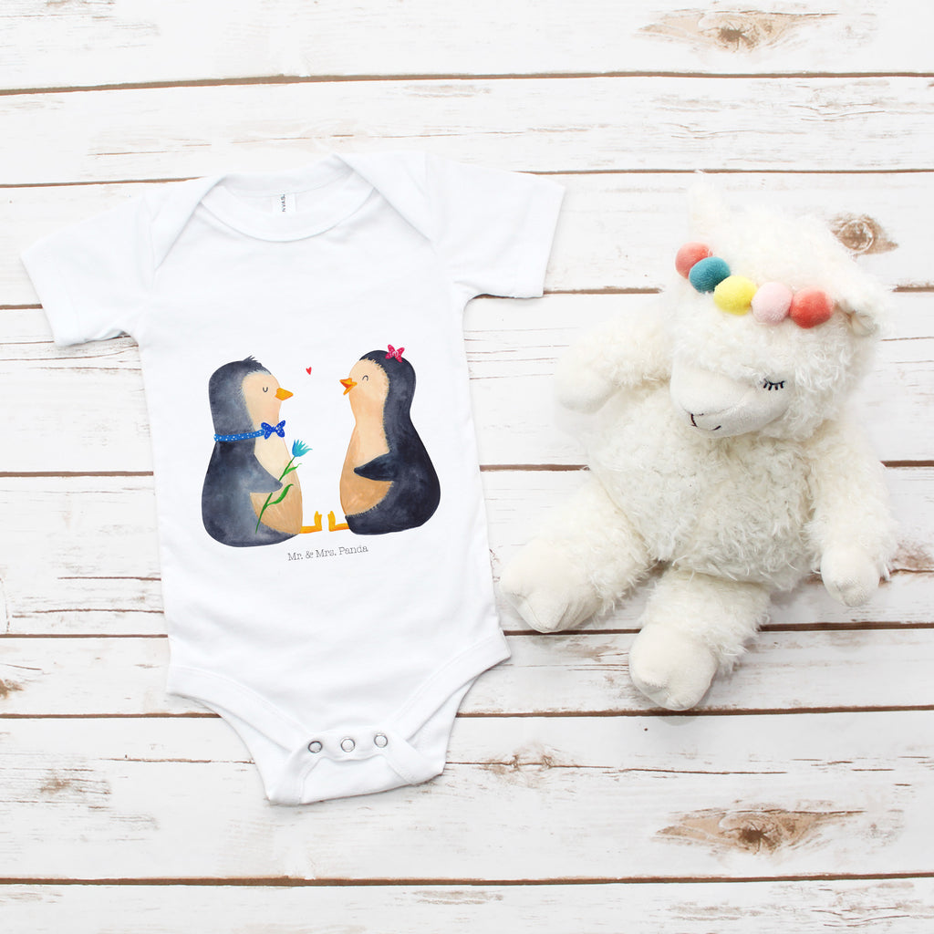 Organic Baby Body Pinguin Pärchen Babykleidung, Babystrampler, Strampler, Wickelbody, Baby Erstausstattung, Junge, Mädchen, Pinguin, Pinguine, Liebe, Liebespaar, Liebesbeweis, Liebesgeschenk, Verlobung, Jahrestag, Hochzeitstag, Hochzeit, Hochzeitsgeschenk, große Liebe, Traumpaar