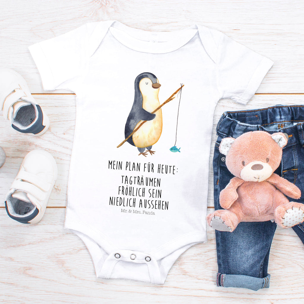 Organic Baby Body Pinguin Angler Babykleidung, Babystrampler, Strampler, Wickelbody, Baby Erstausstattung, Junge, Mädchen, Pinguin, Pinguine, Angeln, Angler, Tagträume, Hobby, Plan, Planer, Tagesplan, Neustart, Motivation, Geschenk, Freundinnen, Geschenkidee, Urlaub, Wochenende