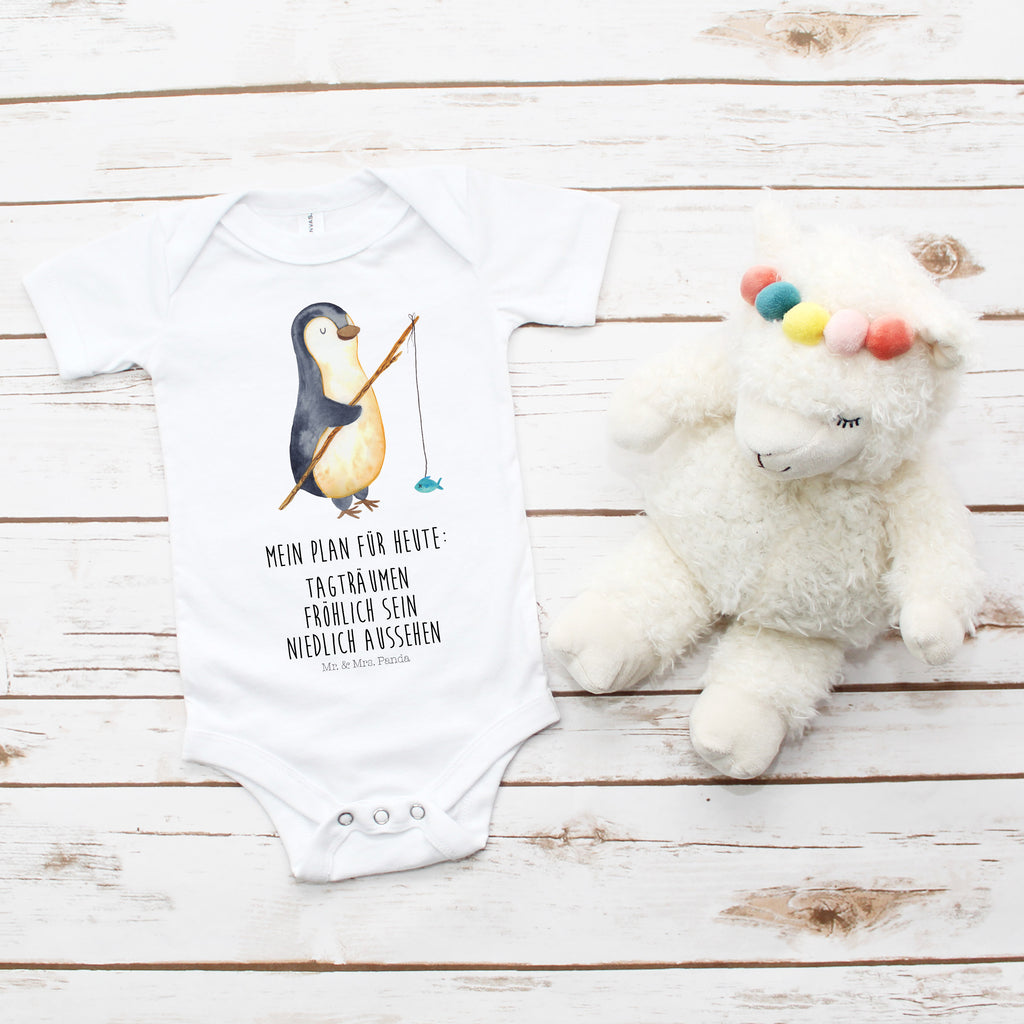 Organic Baby Body Pinguin Angler Babykleidung, Babystrampler, Strampler, Wickelbody, Baby Erstausstattung, Junge, Mädchen, Pinguin, Pinguine, Angeln, Angler, Tagträume, Hobby, Plan, Planer, Tagesplan, Neustart, Motivation, Geschenk, Freundinnen, Geschenkidee, Urlaub, Wochenende
