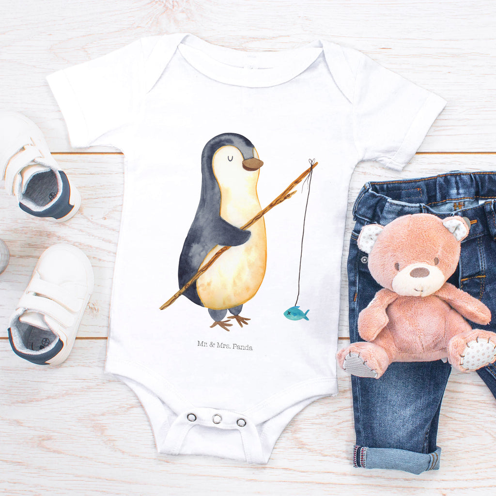 Organic Baby Body Pinguin Angler Babykleidung, Babystrampler, Strampler, Wickelbody, Baby Erstausstattung, Junge, Mädchen, Pinguin, Pinguine, Angeln, Angler, Tagträume, Hobby, Plan, Planer, Tagesplan, Neustart, Motivation, Geschenk, Freundinnen, Geschenkidee, Urlaub, Wochenende