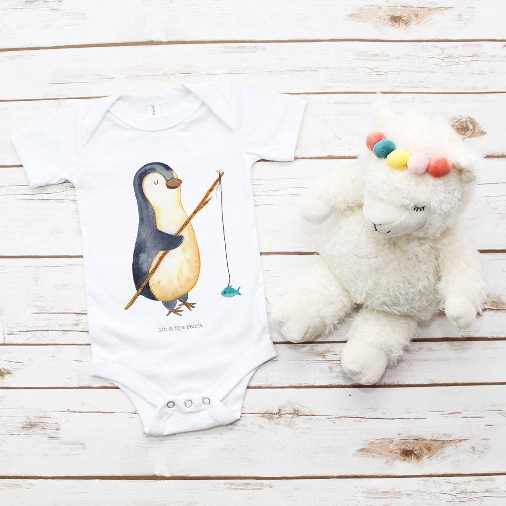 Organic Baby Body Pinguin Angler Babykleidung, Babystrampler, Strampler, Wickelbody, Baby Erstausstattung, Junge, Mädchen, Pinguin, Pinguine, Angeln, Angler, Tagträume, Hobby, Plan, Planer, Tagesplan, Neustart, Motivation, Geschenk, Freundinnen, Geschenkidee, Urlaub, Wochenende