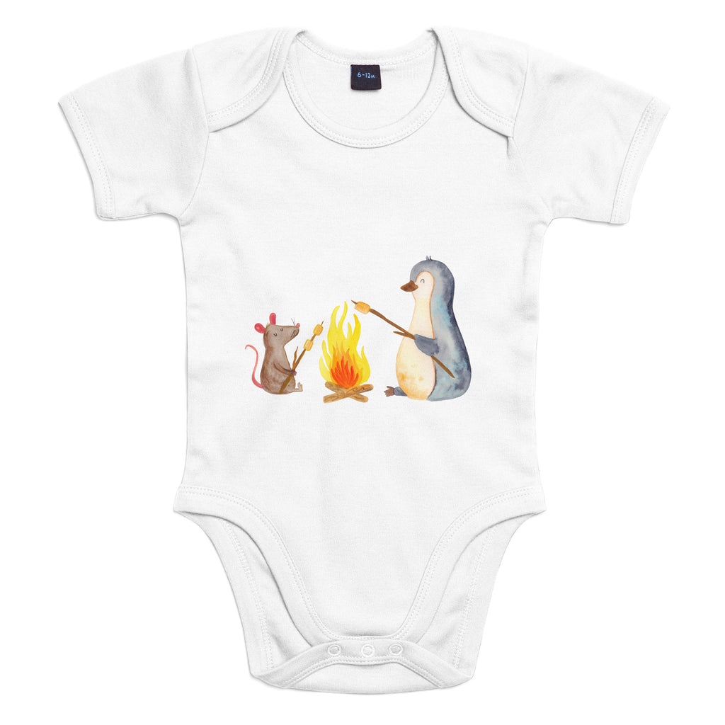 Organic Baby Body Pinguin Lagerfeuer Babykleidung, Babystrampler, Strampler, Wickelbody, Baby Erstausstattung, Junge, Mädchen, Pinguin, Maus, Pinguine, Lagerfeuer, Leben, Arbeit, Job, Motivation, Büro, Büroalltag, Lebensspruch, Lebensmotivation, Neustart, Liebe, grillen, Feuer, Marshmallows