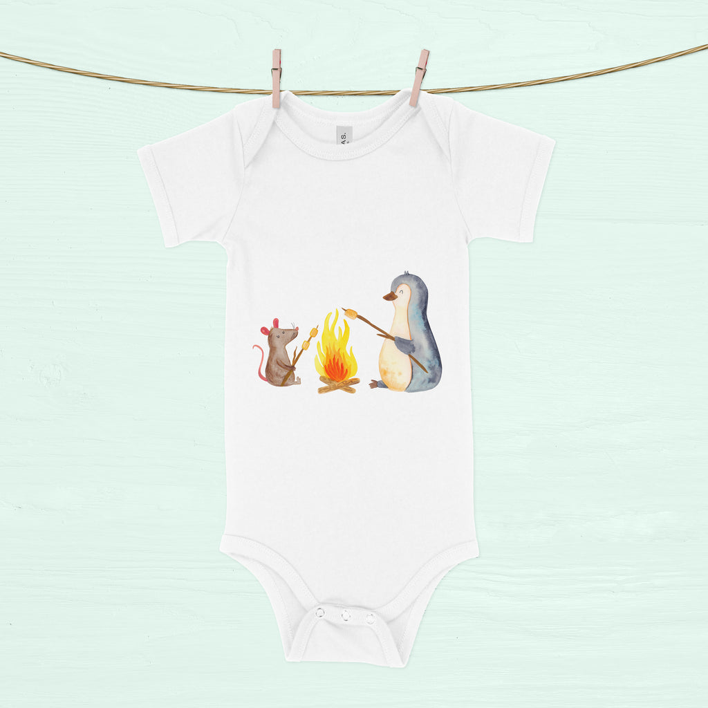 Organic Baby Body Pinguin Lagerfeuer Babykleidung, Babystrampler, Strampler, Wickelbody, Baby Erstausstattung, Junge, Mädchen, Pinguin, Maus, Pinguine, Lagerfeuer, Leben, Arbeit, Job, Motivation, Büro, Büroalltag, Lebensspruch, Lebensmotivation, Neustart, Liebe, grillen, Feuer, Marshmallows
