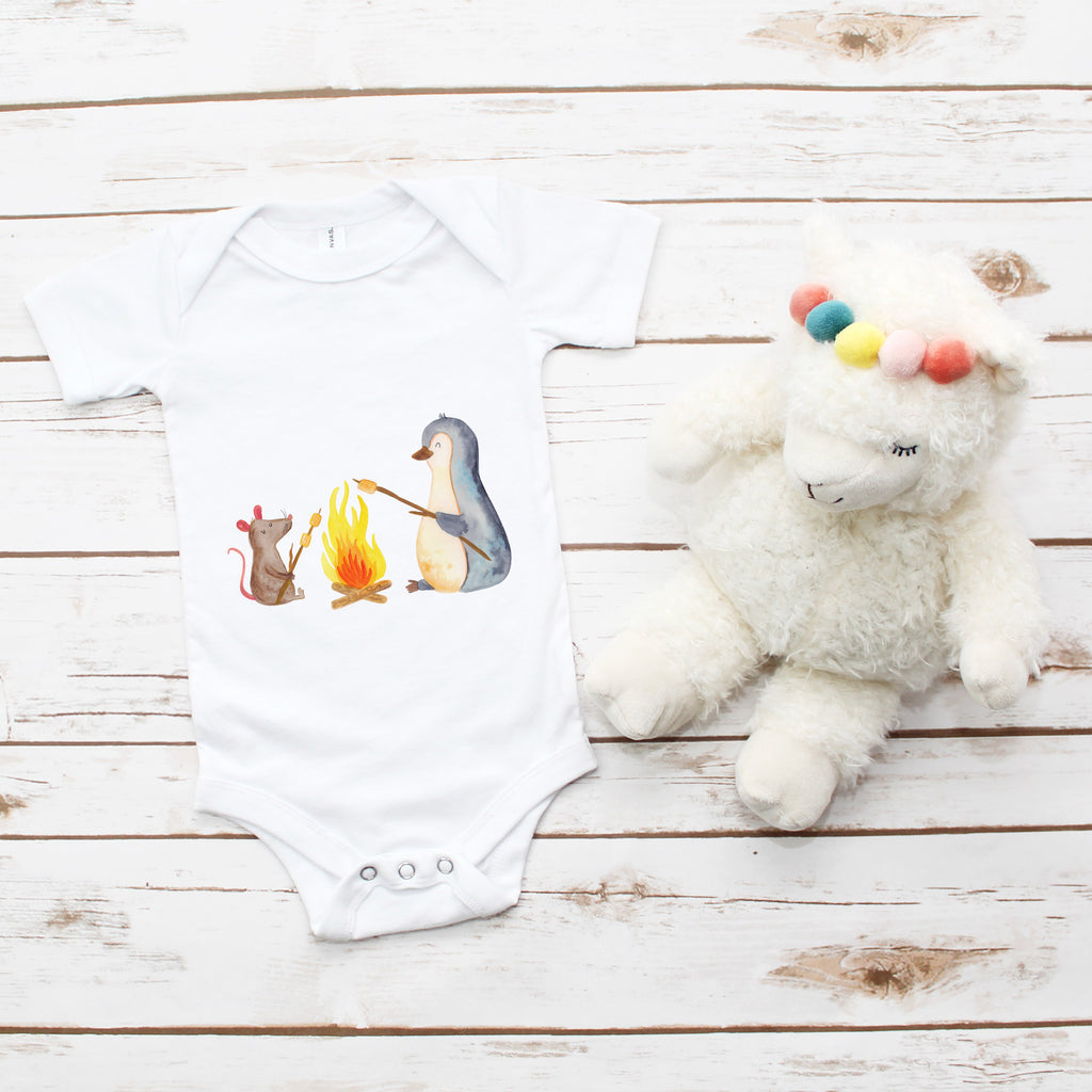 Organic Baby Body Pinguin Lagerfeuer Babykleidung, Babystrampler, Strampler, Wickelbody, Baby Erstausstattung, Junge, Mädchen, Pinguin, Maus, Pinguine, Lagerfeuer, Leben, Arbeit, Job, Motivation, Büro, Büroalltag, Lebensspruch, Lebensmotivation, Neustart, Liebe, grillen, Feuer, Marshmallows