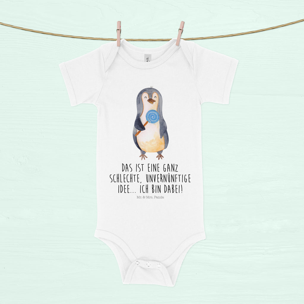 Organic Baby Body Pinguin Lolli Babykleidung, Babystrampler, Strampler, Wickelbody, Baby Erstausstattung, Junge, Mädchen, Pinguin, Pinguine, Lolli, Süßigkeiten, Blödsinn, Spruch, Rebell, Gauner, Ganove, Rabauke